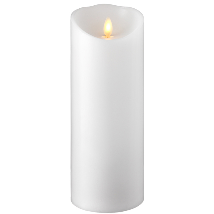 Raz Imports 4"X7.5" Push Flame Ivory Pillar Candle 