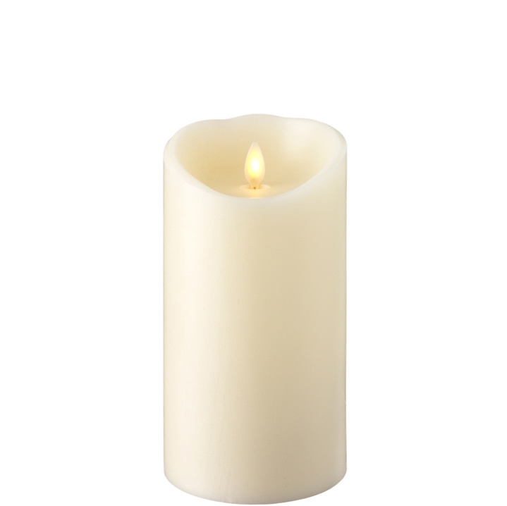 Raz Imports 4"X7.5" Push Flame Ivory Pillar Candle 