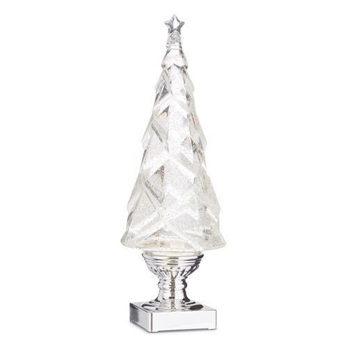 Raz 13 Vintage Lighted White Ceramic Christmas Tree with Timer 4119131