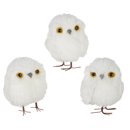 RAZ Imports 3.5 Owl Ornaments Set of 2 Assorted