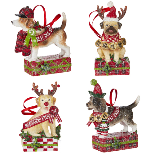 Raz Imports Felt Dog Ornament Choose Your Dog 3950115 