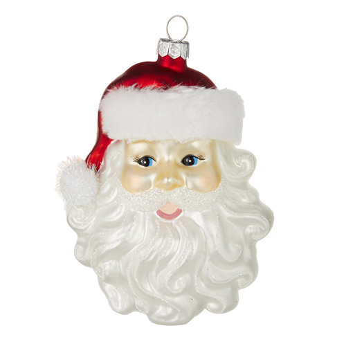 Raz imports Vintage Look Resin Santa Head Christmas Candy Mold Ornament NWTag 