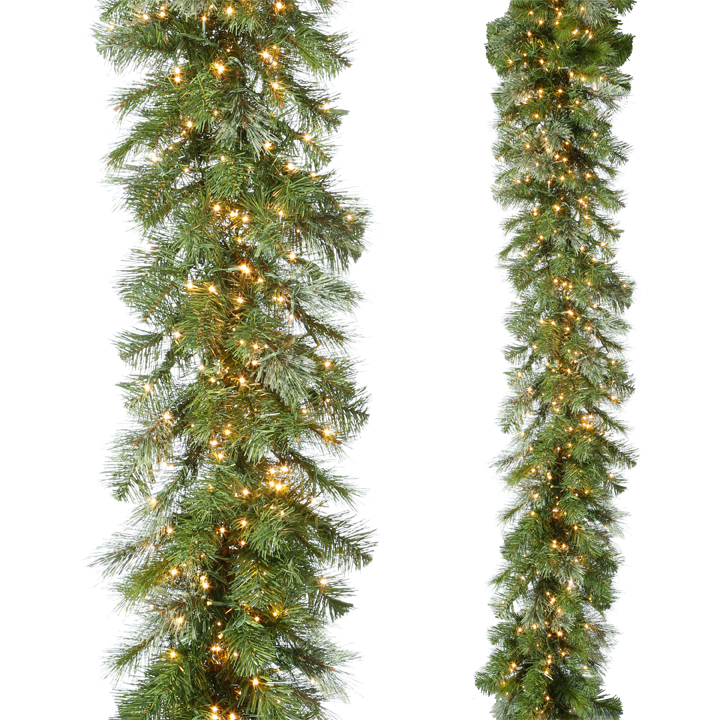19.6 Foot Christmas Cluster Lights with 600 Multi Color LED Garland Green  Wire Remote Control RAZ